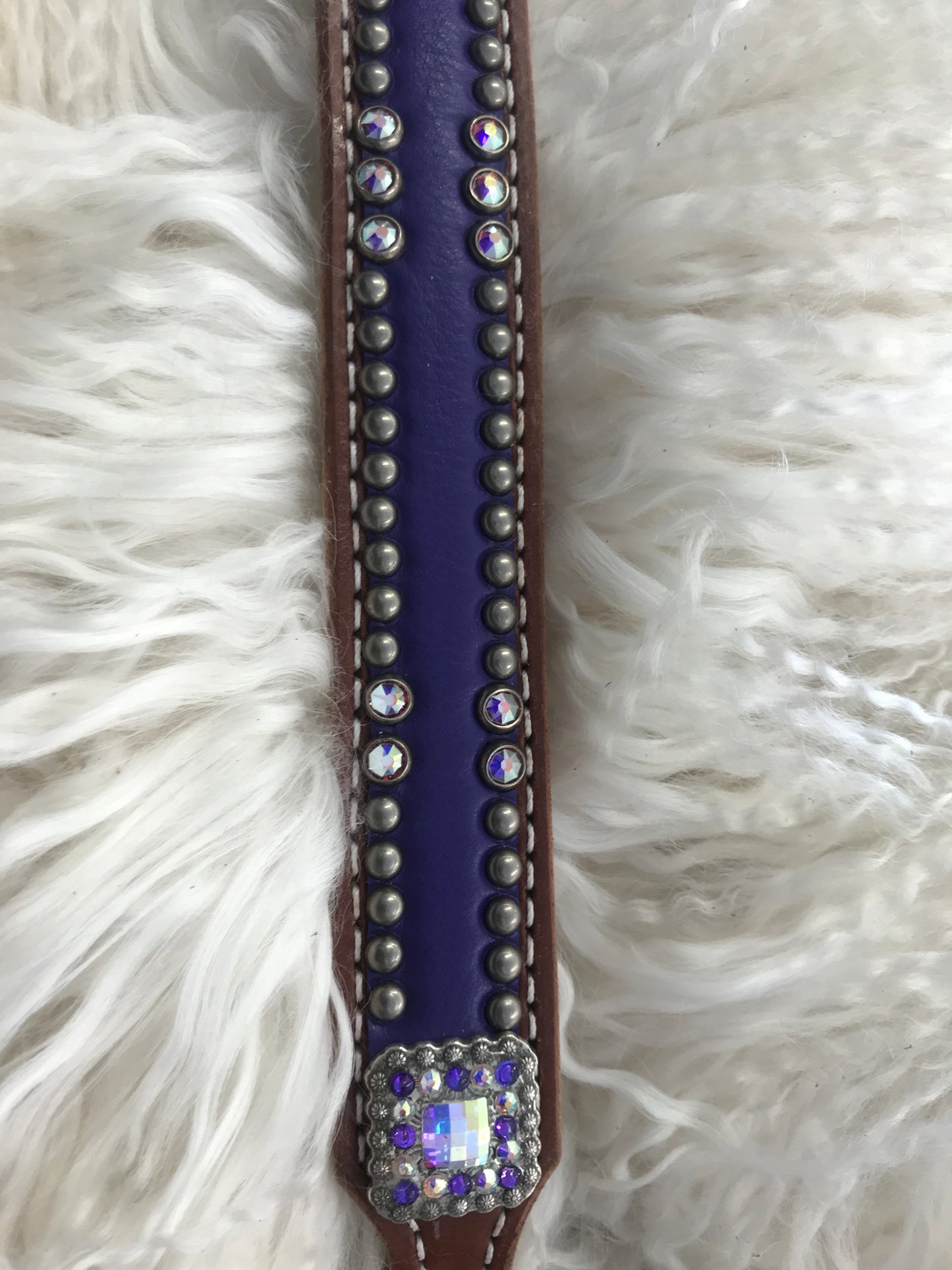 Large dog collar- 20-24 inches purple