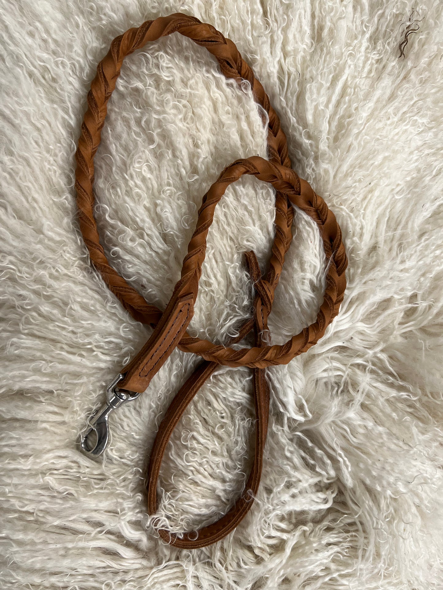 Super soft leather dog leash