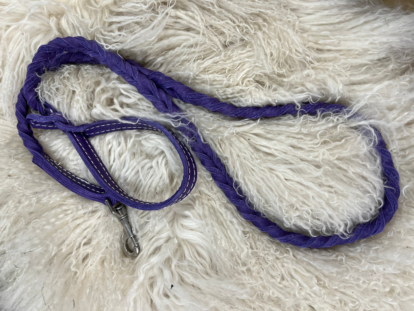 Super soft leather dog leash